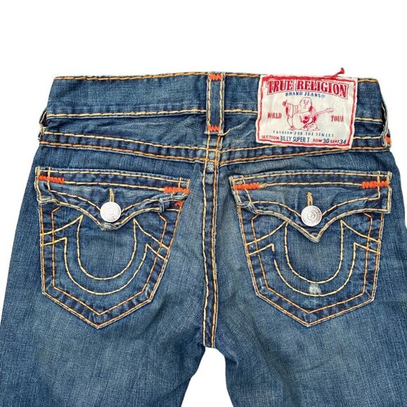 Vintage True Religion Jeans Size 30 BILLY SUPER T Blue - Picture 6 of 7